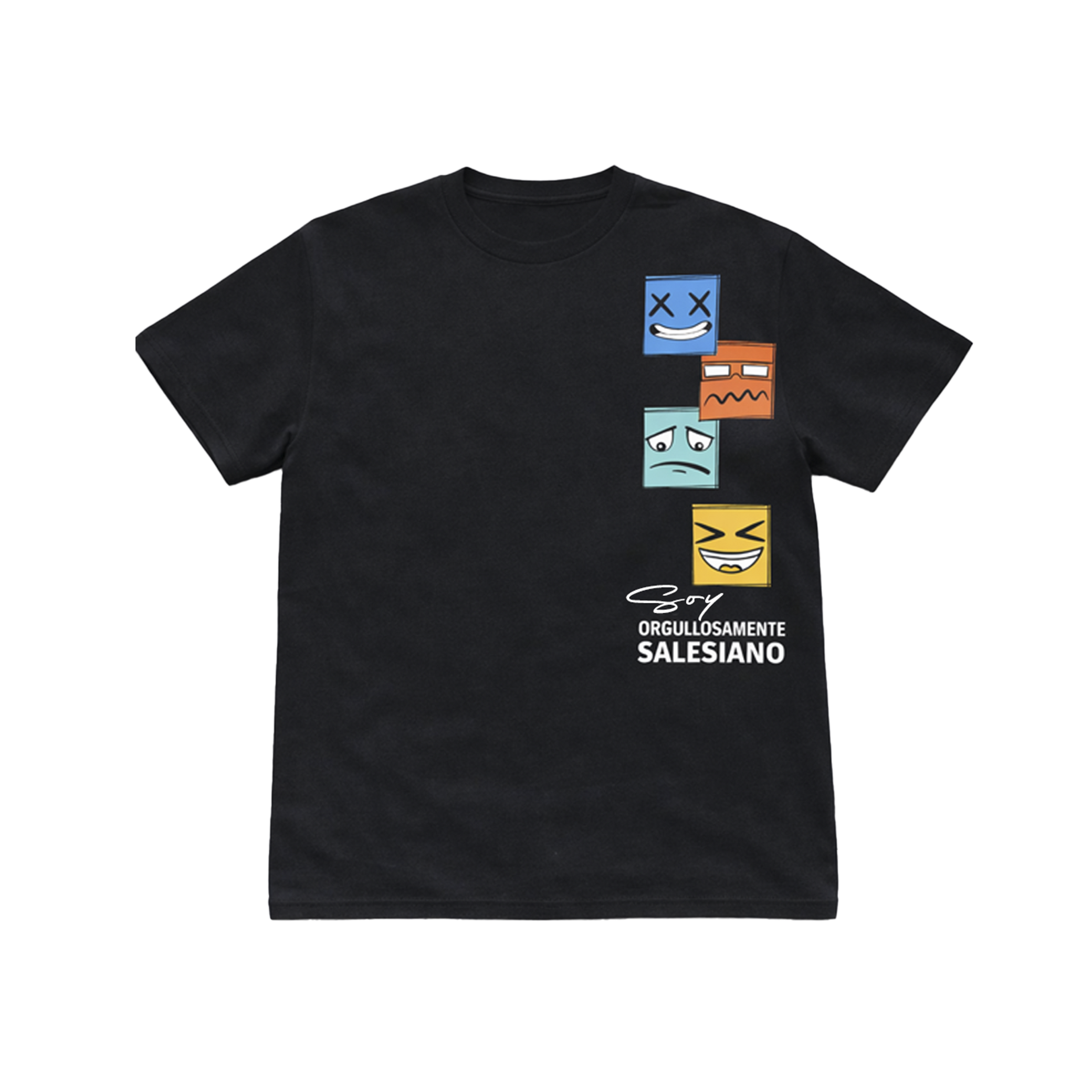 Camiseta UPS negra con diseño gráfico ‘Soy orgullosamente salesiano’ Bosco Edition