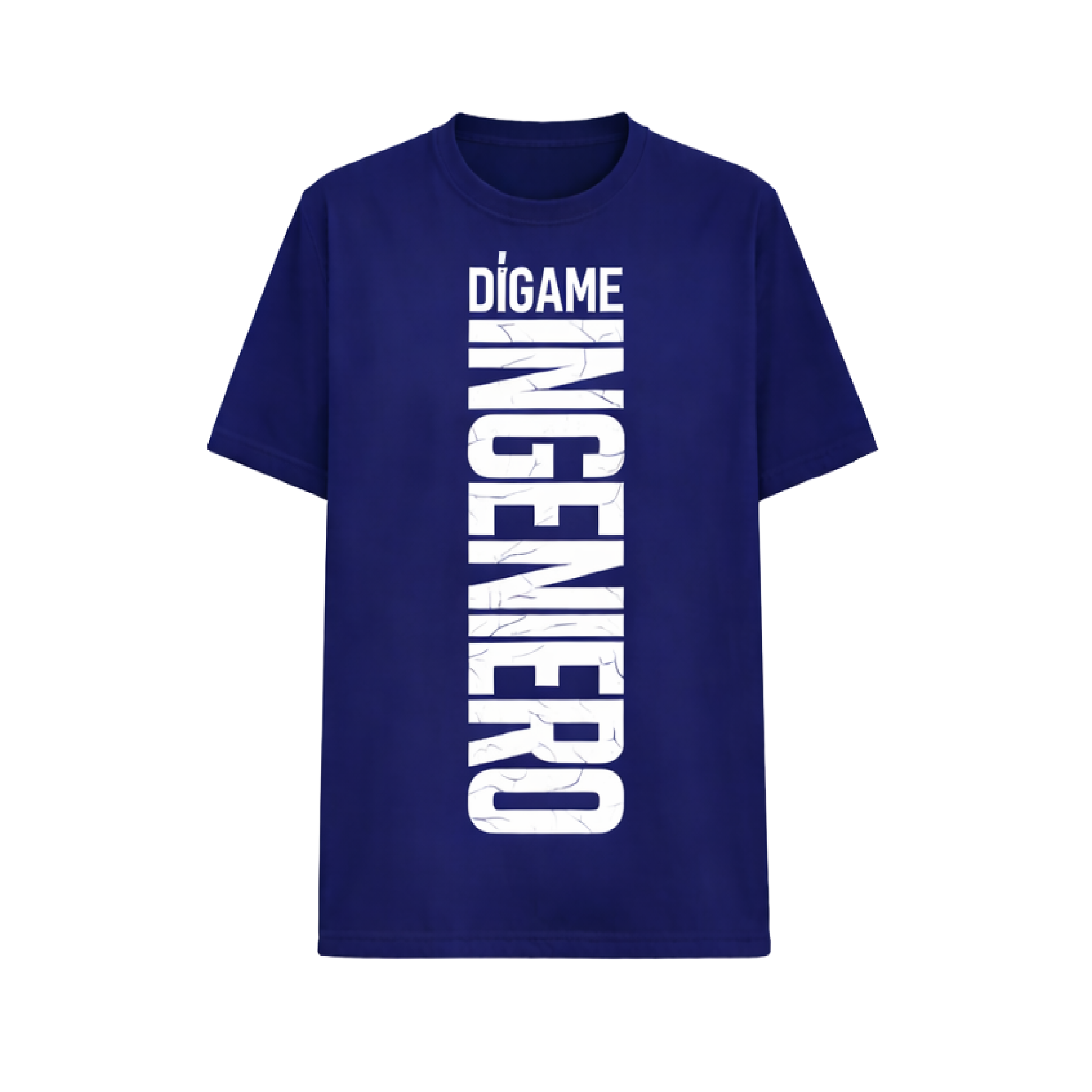 Camiseta UPS azul con estampado vertical ‘Dígame ingeniero’