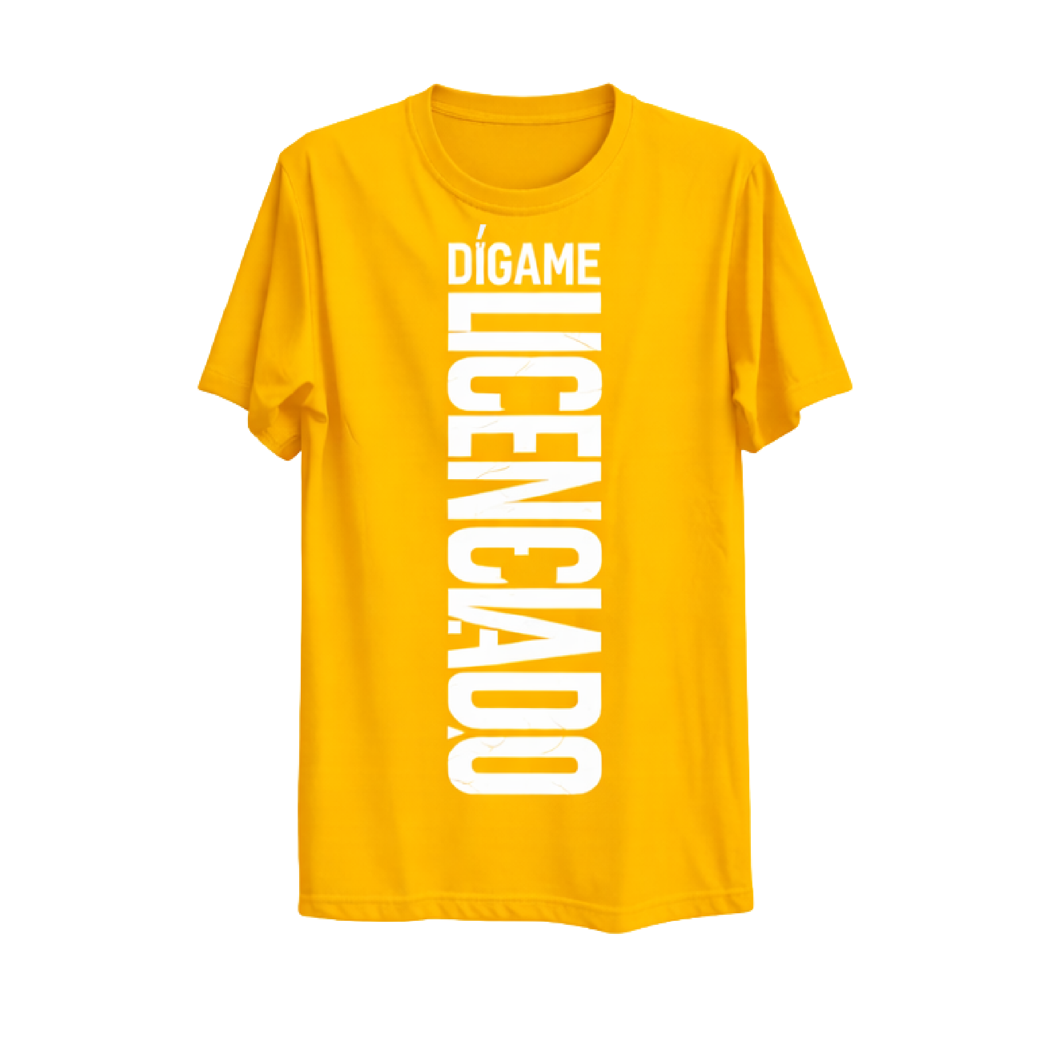 Camiseta UPS amarillo con estampado vertical Dígame licenciado