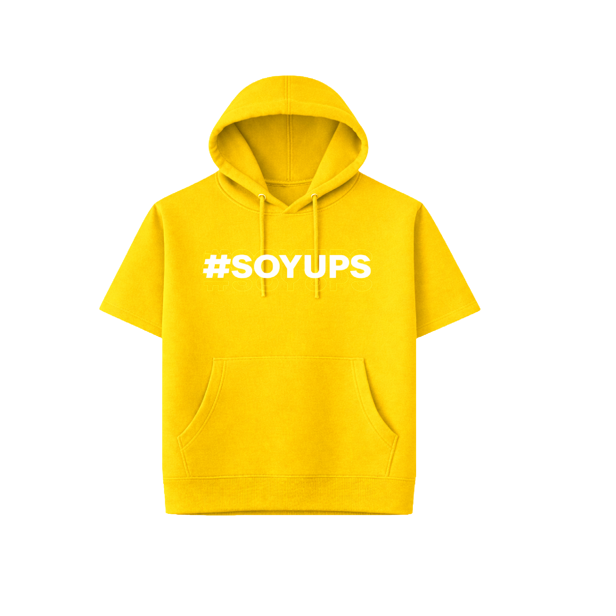 Hoodie UPS amarillo con capucha y estampado #SoyUPS