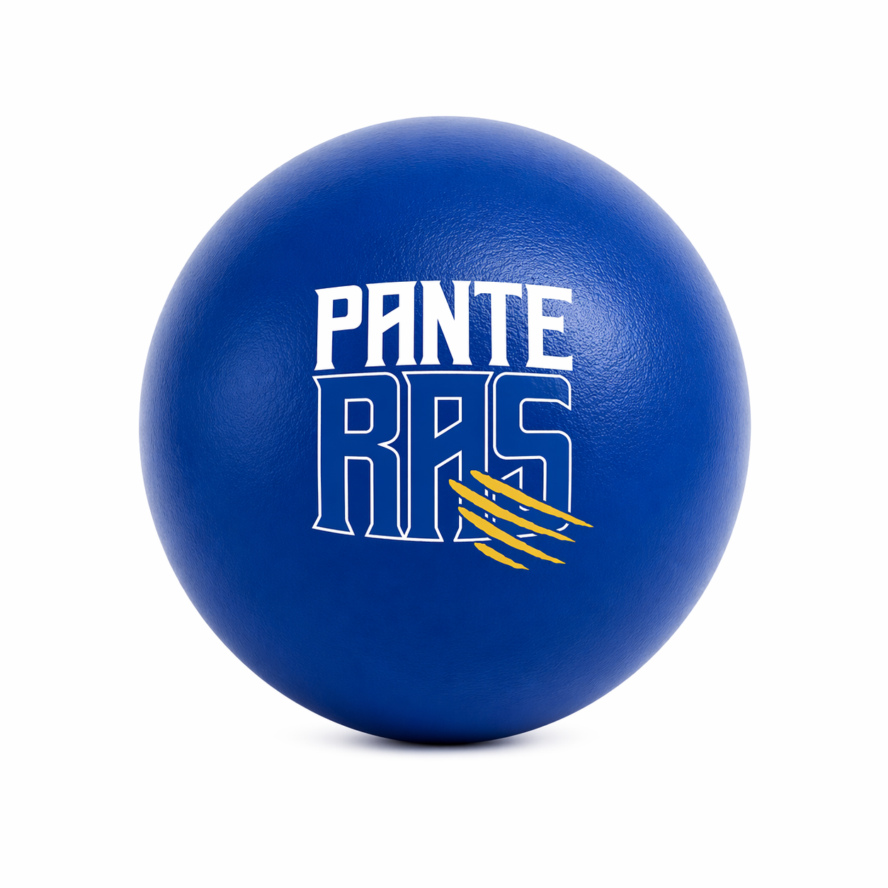 Pelota antiestrés azul con diseño Panteras y logotipo