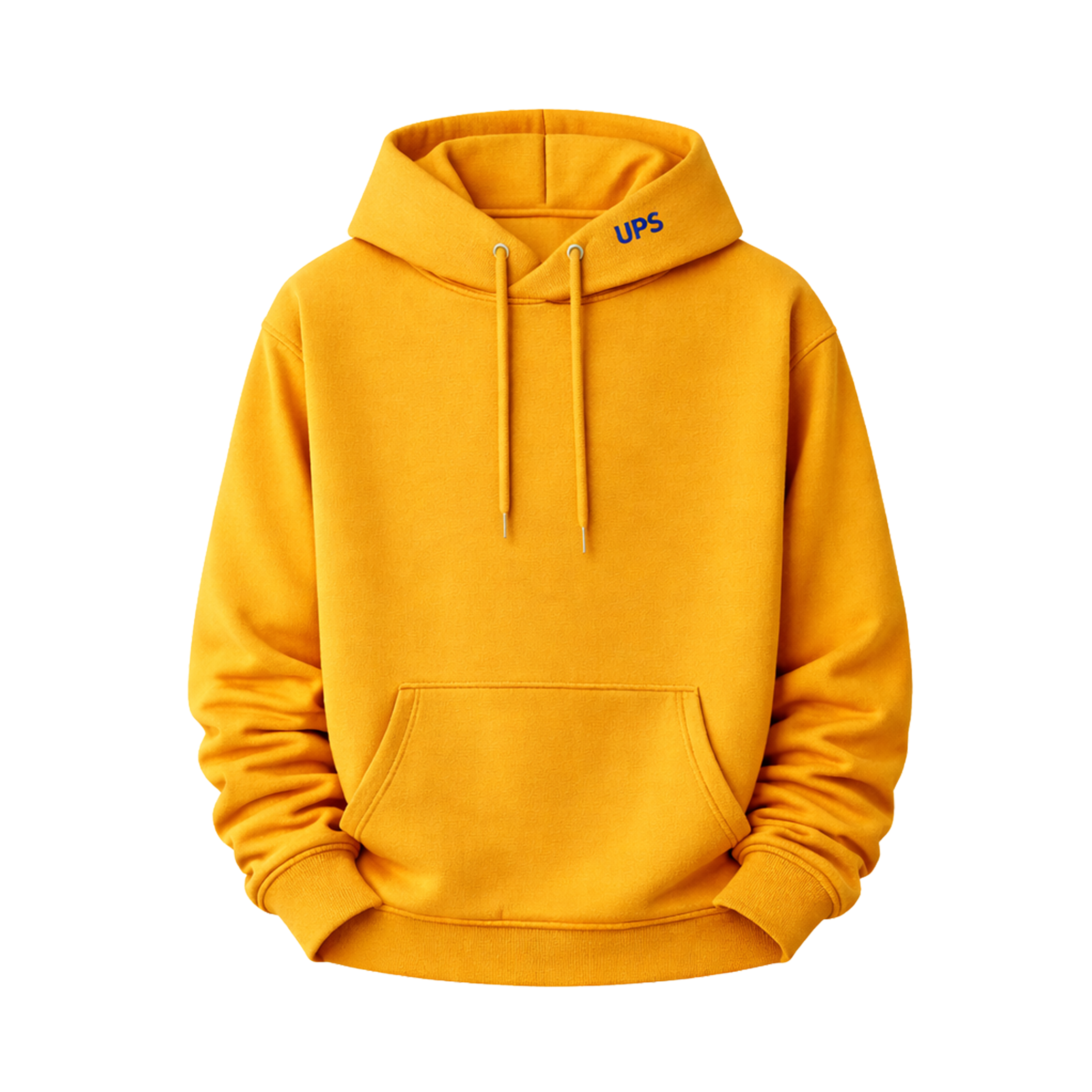 Sudadera UPS street amarillo con capucha y bolsillo tipo canguro
